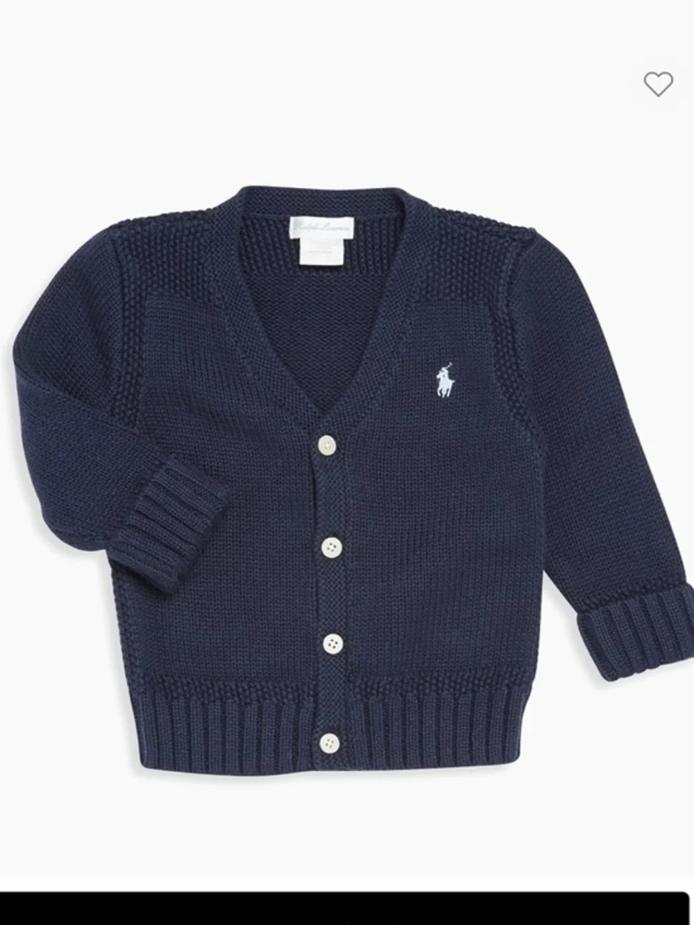 Polo Ralph Lauren size 24 months   Baby's Combed Cotton V-Neck Cardigan